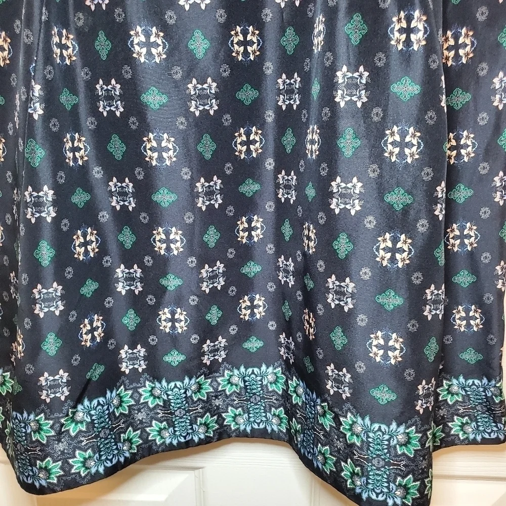J.Crew Women Boho Cottage Core Silk Cap Sleeve Mirrored Floral Dress Soft Sz 6P